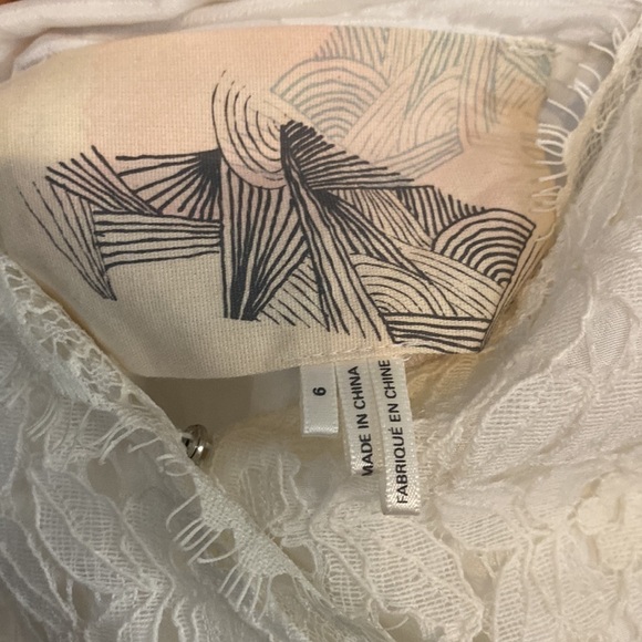 Urban Outfitters white lace keyhole back mini dress size 6 - Picture 4 of 7